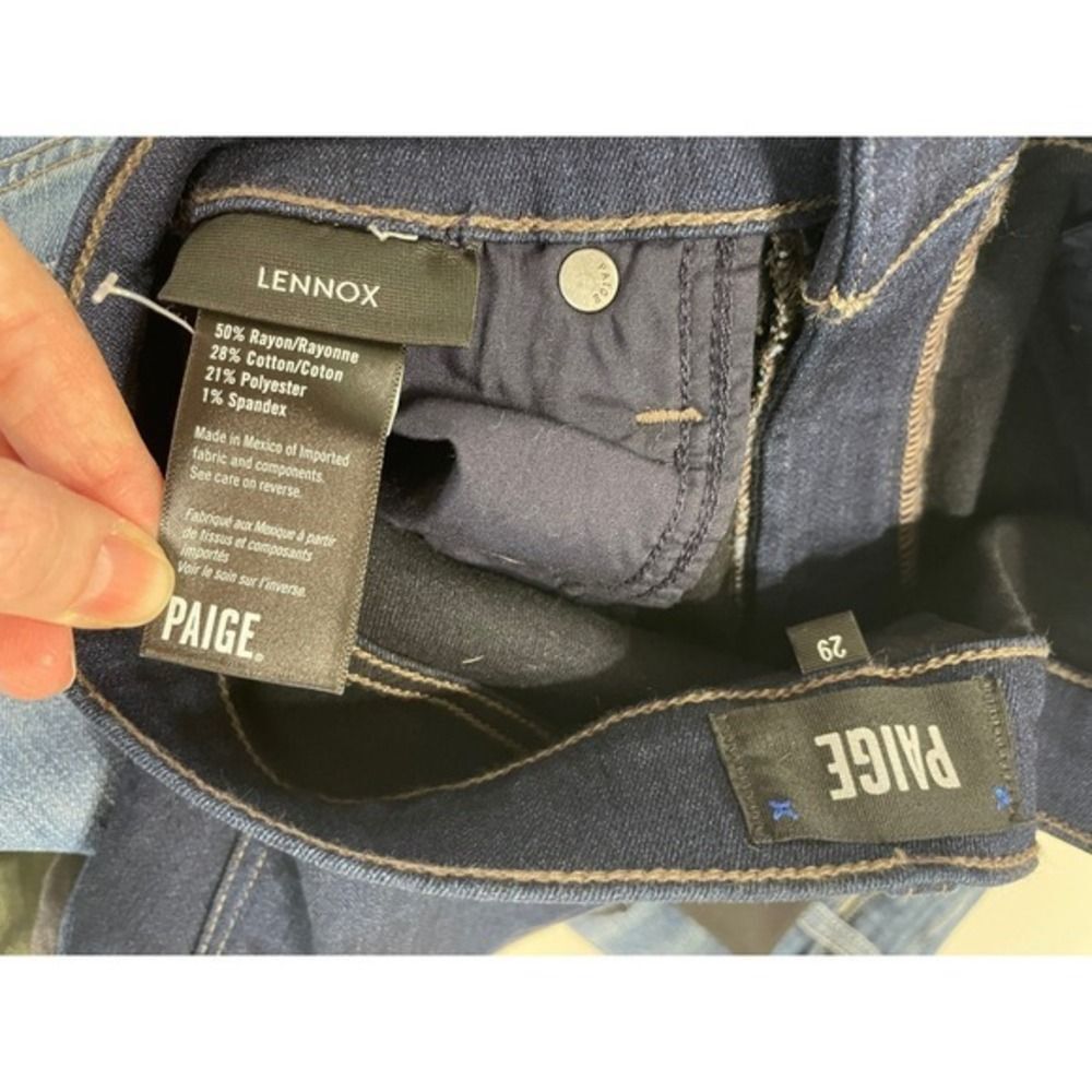 PAIGE Lennox Slim Fit Jeans W/29 Blue Gerald Indigo M653765-570 NWT - Picture 6 of 12